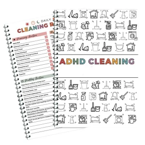 Daily Weekly Monthly Household Cleaning Planner Notebook
