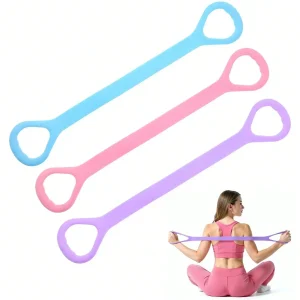 3pcs Exercise Band, Figure 8 Silicone Resistance Bands